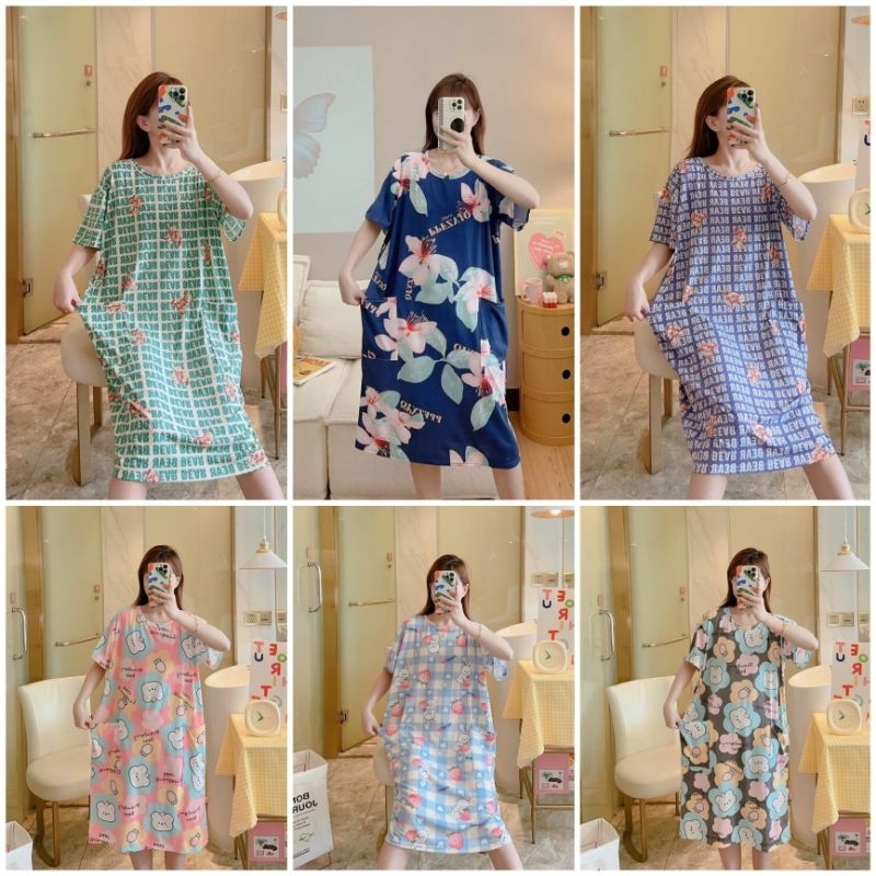 Daster Jumbo Import Piyama Wanita Baju Tidur Wanita Import Jumbo