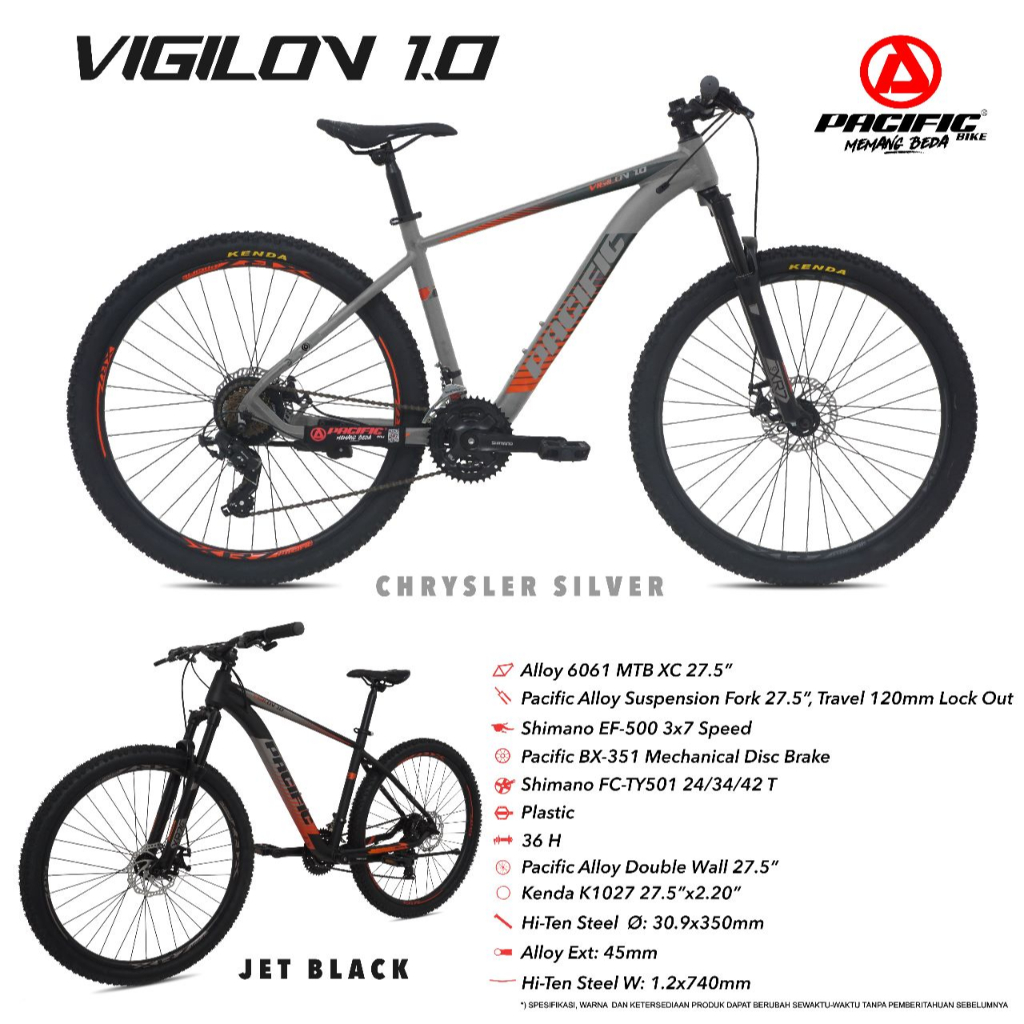 SEPEDA GUNUNG MTB PACIFIC VIGILON 1.0 27.5 INCH