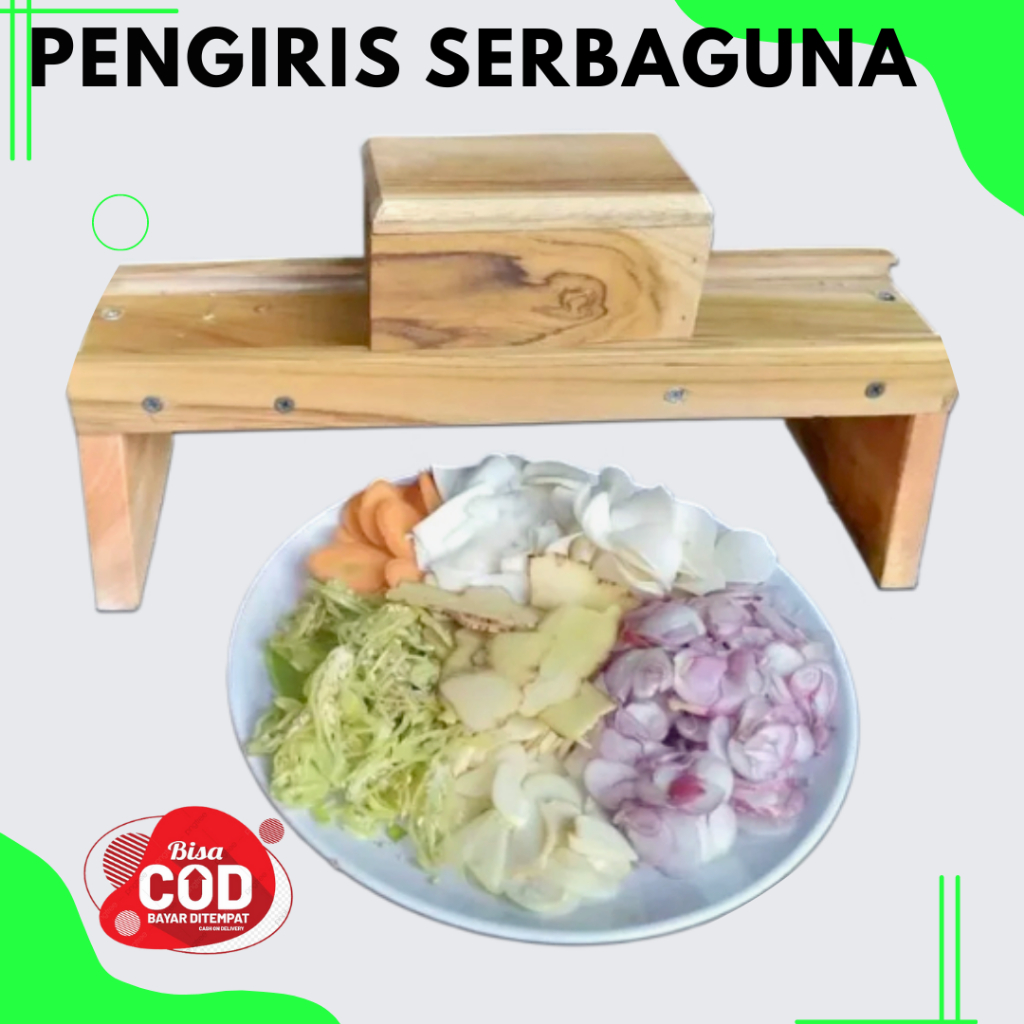 ALAT PEMOTONG BAWANG PENGIRIS BAWANG PENGIRIS KERIPIK PENGIRIS SERBAGUNA KAYU JATI