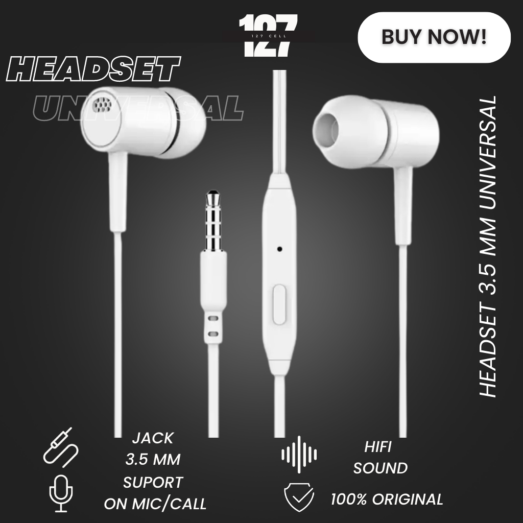 Headset Headphone Earphone Universal Bass Music Superbass Hifi Stereo Bass Handphone HP Audio Jack 3.5MM