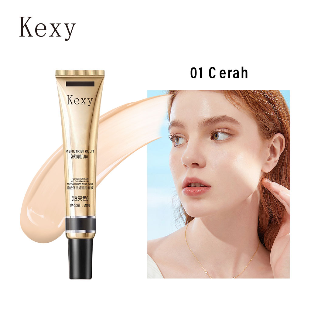 Kexy Gilt Pelembab Concealer Foundation Cair Ringan Concealer Foundation Cair Tahan Air Riasan Wanita