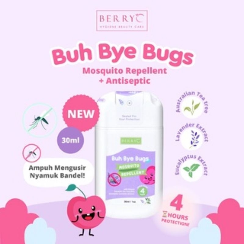 Berry C Sanitizer Pocket Antiseptic Tangan Antiseptik Alat Makan Anti Kuman - BerryC Bye Bye Bug Anti Nyamuk Serangga Anak Bayi &amp; Dewasa Obat Nyamuk Spray