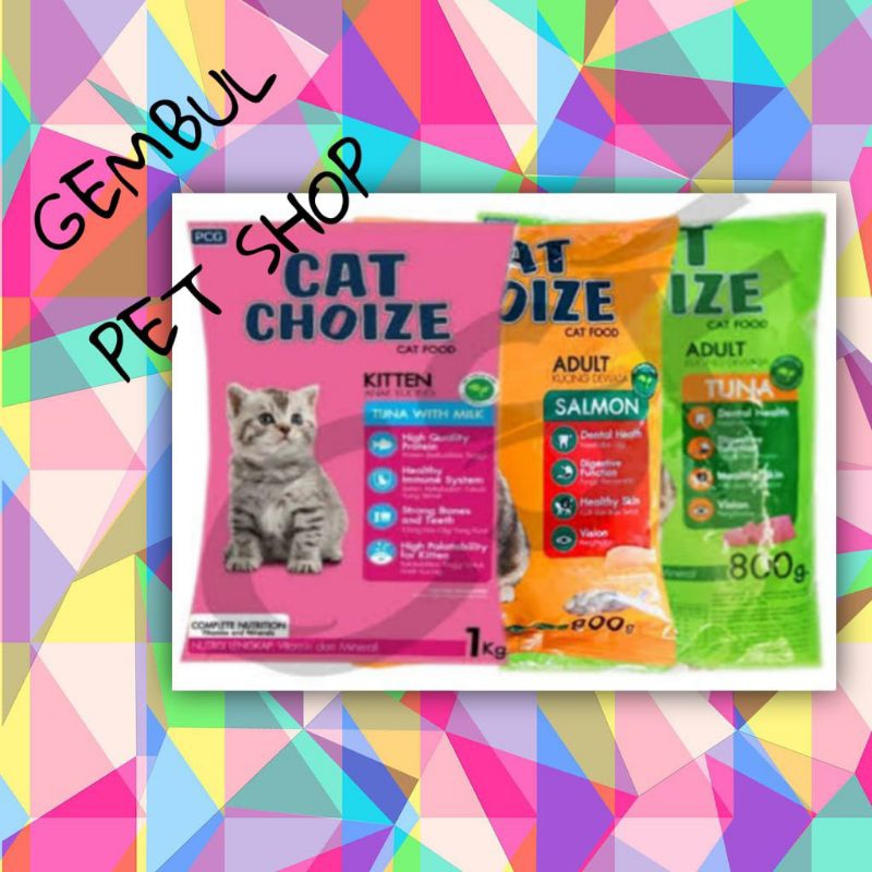 Cat Choize Kitten 1kg , Cat Choize salmon Adult 800g , Cat Choize tuna Adult 800g