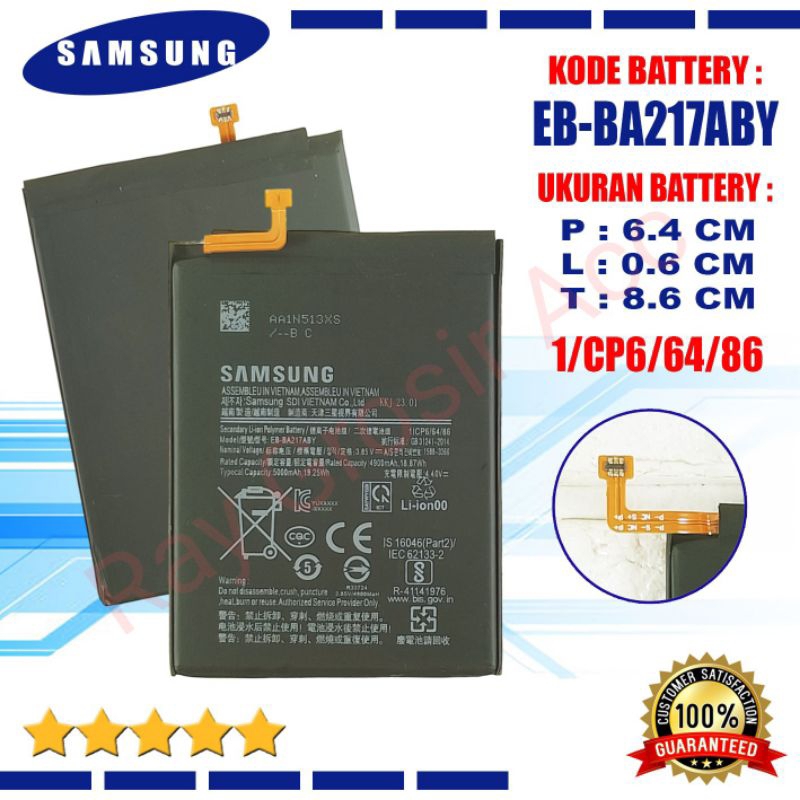 Baterai Original Samsung Galaxy A21S A217F SM-A217F A12 A215F SM-A215F A02 A022F SM-A022F EB-BA217ABY