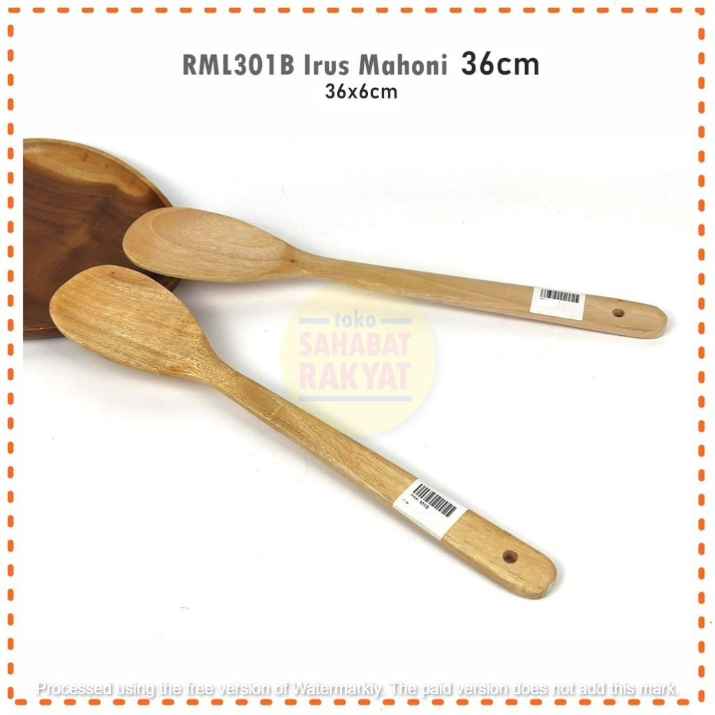 Irus/Sendok Besar 36cm Kayu Mahoni dan Kayu Sonokeling