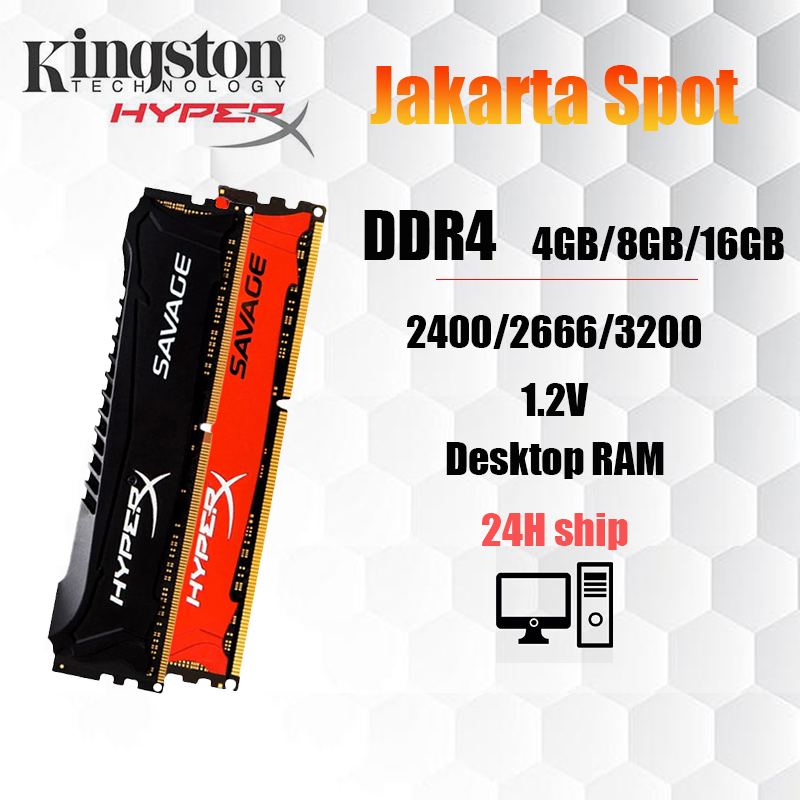 【Jakarta Spot】4GB/8GB Kingston Hyperx  SAVAGE  Gaming Desktop RAM  DDR3 1333MHZ/1600/1866MHZ DIMM