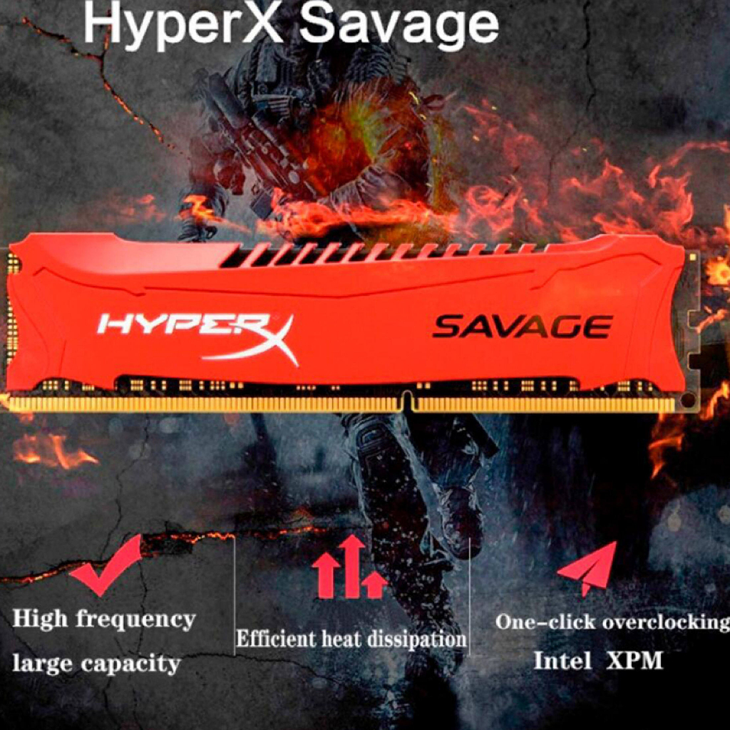 【Jakarta Spot】4GB/8GB Kingston Hyperx  SAVAGE  Gaming Desktop RAM  DDR3 1333MHZ/1600/1866MHZ DIMM