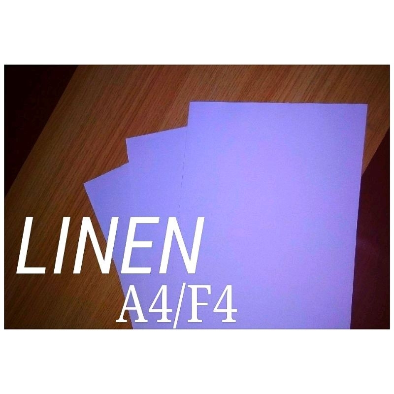

Kertas linen Ukuran A4 dan F4 Per 10 lembar