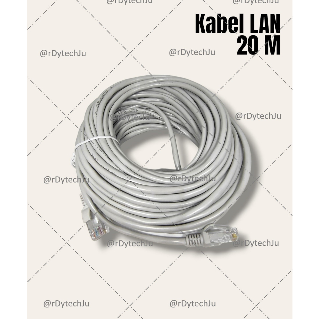 Kabel LAN / Kabel UTP CAT5e (20 Meter) Asli Pabrik (Hight Quality) Tested