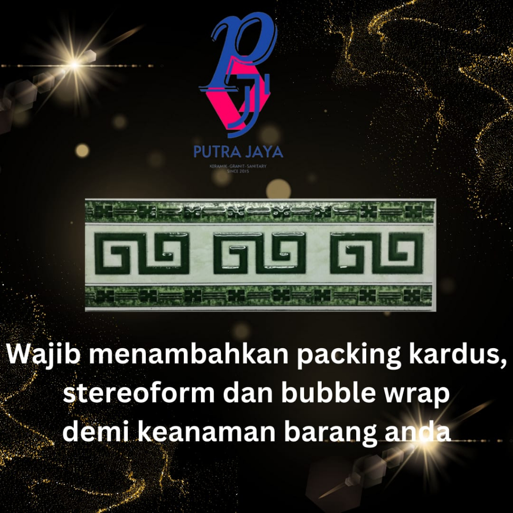 Lis Keramik Dinding Dapur/Kamar Mandi/Teras Rumah 8x25cm