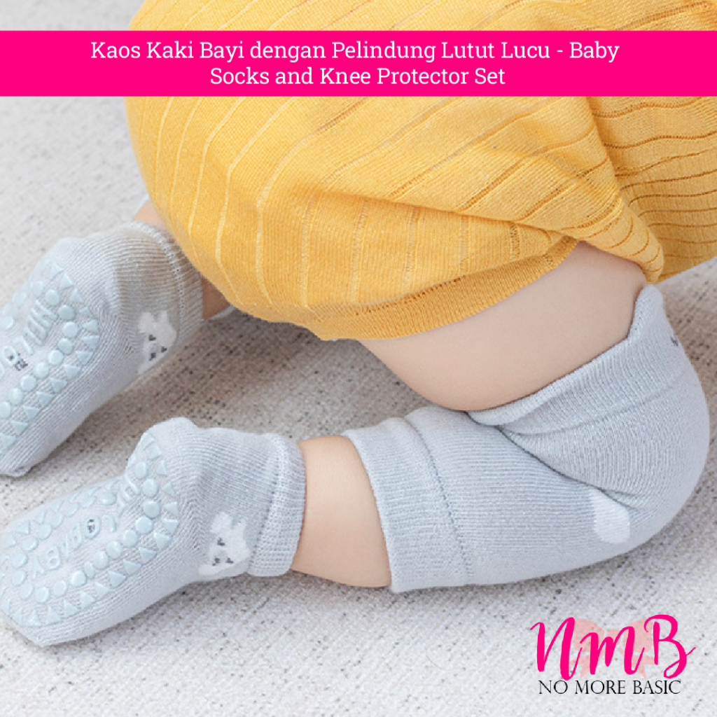 Kaos Kaki Bayi dengan Pelindung Lutut Lucu - Baby Socks and Knee Protector Set