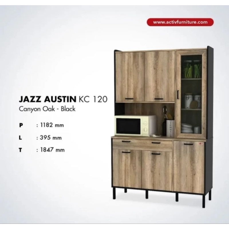 RAK DAPUR RAK PIRING MEJA MEJICOM LEMARI PENYIMPANAN MODERN LEMARI SERBAGUNA LEMARI MINIMALIS KITCHEN SET LEMARI DAPUR 2 PINTU 3 PINTU JAZZ AUSTIN SERIES