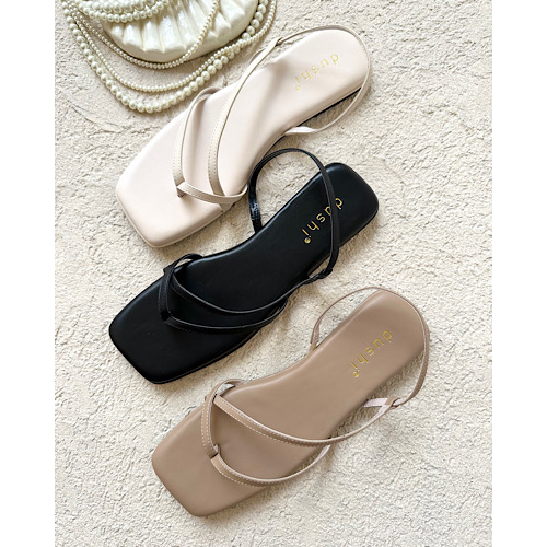 DUSHI Jerica Flat - Sandal tali teplek flat wanita