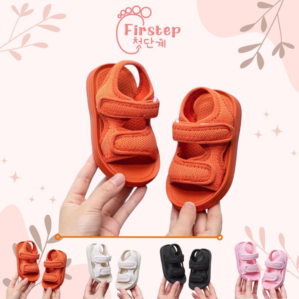 Firstep ❤️ Sandal Gunung Anak Polos Laki laki Perempuan  Sendal Anak Import Anti Slip FS107