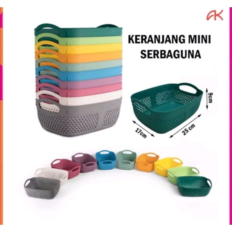 Keranjang Plastik anyaman serbaguna Mini container Plastik