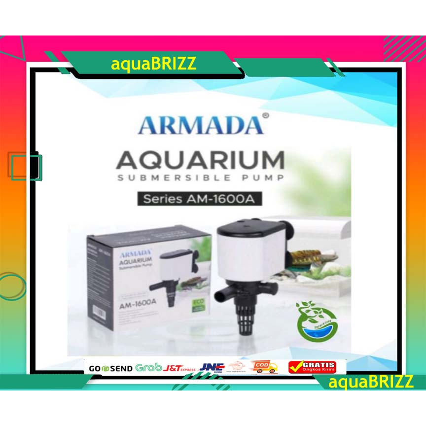 ARMADA AM 1600 A - Pompa Air Celup Kolam Ikan Aquarium Aquascape 1600A