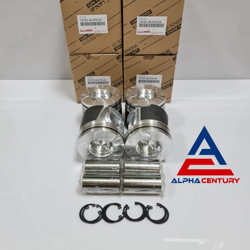 PISTON ASSY SET 4PCS HILUX 2.5 ASLI GARANSI 1BULAN