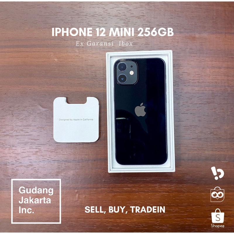 iphone 12 mini black 256gb fullset
