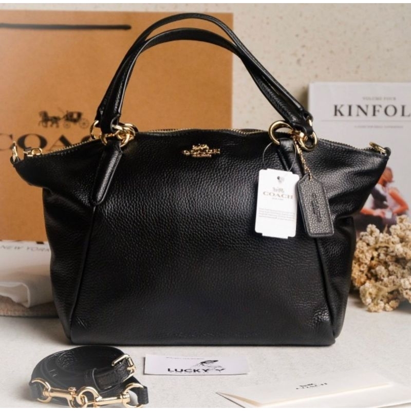 Coach Signature Small Kelsey In All Black - ORIGINAL 100%