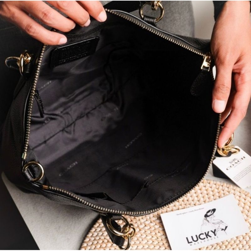 Coach Signature Small Kelsey In All Black - ORIGINAL 100%