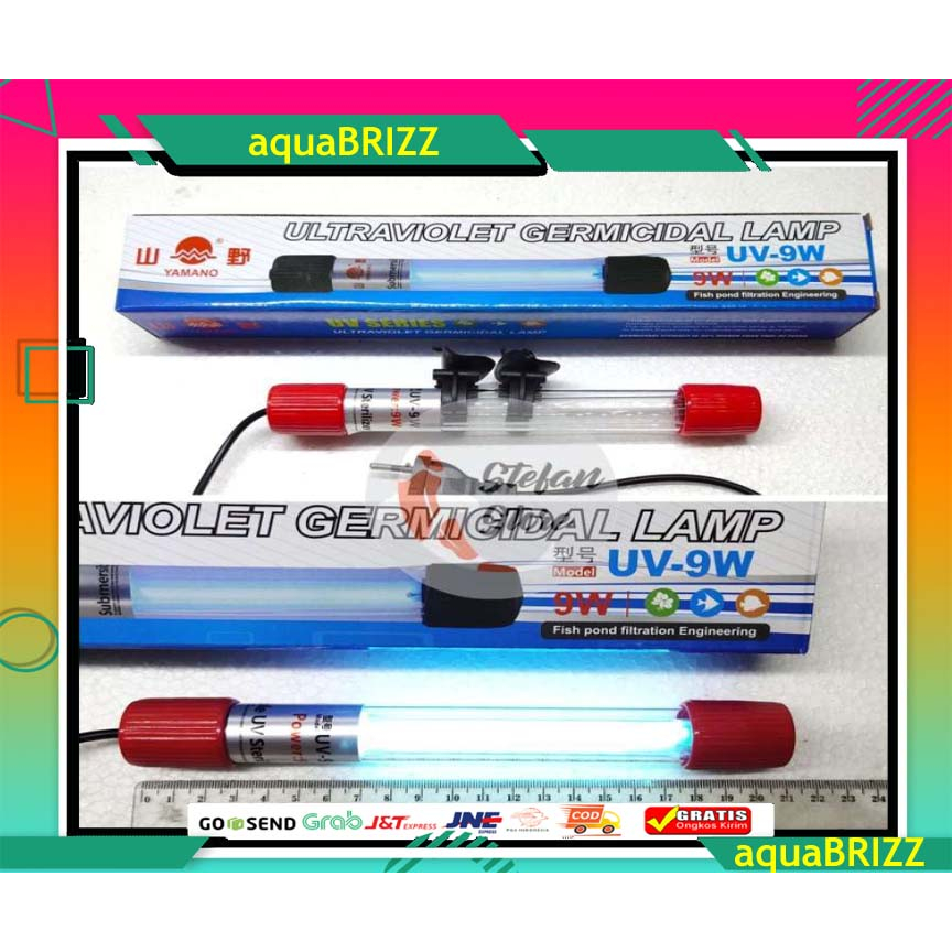 Lampu Yamano UV 11 Watt Anti Lumut Ultraviolet Germicidal Lamp Aquarium Aquascape 11w Ultra Violet Sterilizer Akuarium Kolam 5watt