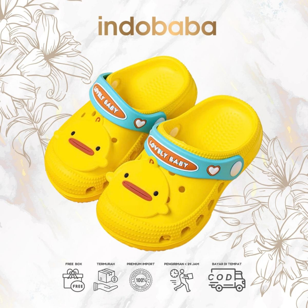 indobaba  Sandal Anak Import Bahan EVA Mario Aneka Warna Motif Kartun Karakter Sandal Karet EVA Import S103