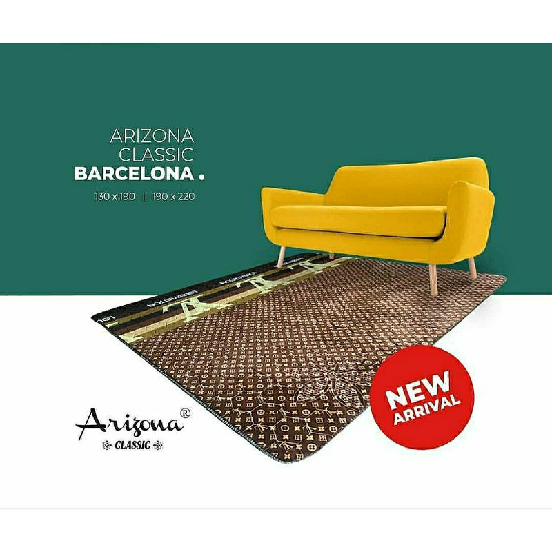 Karpet Malaysia Arizona 190 x 220 cm motif minimalis - motif aesthetic  - Karpet tebal - karpet empu