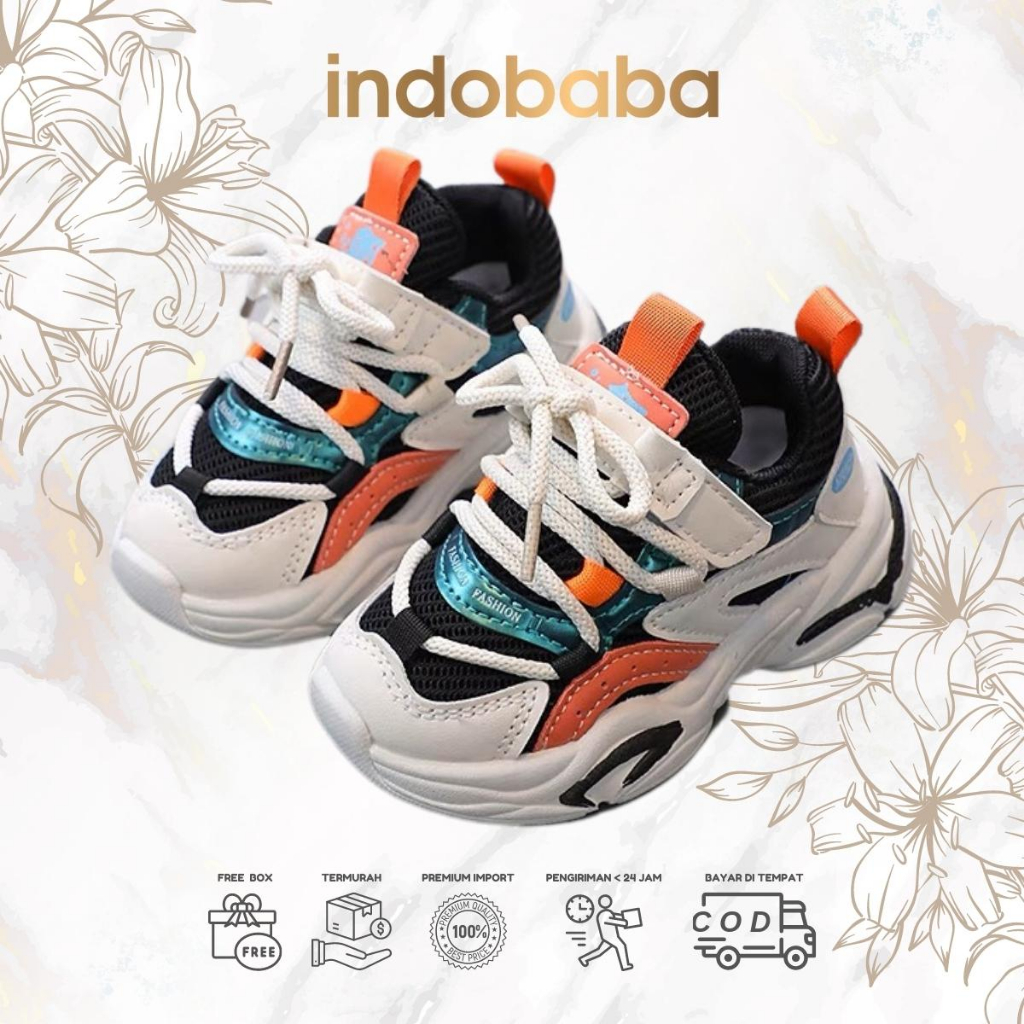 indobaba Sepatu Anak Perempuan Import Sneaker Anak Laki laki Import Usia 1-5 Tahun S175