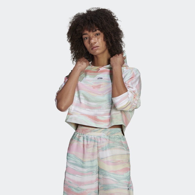 Adidas Women RYV Crop Hoodie Multicolor Original