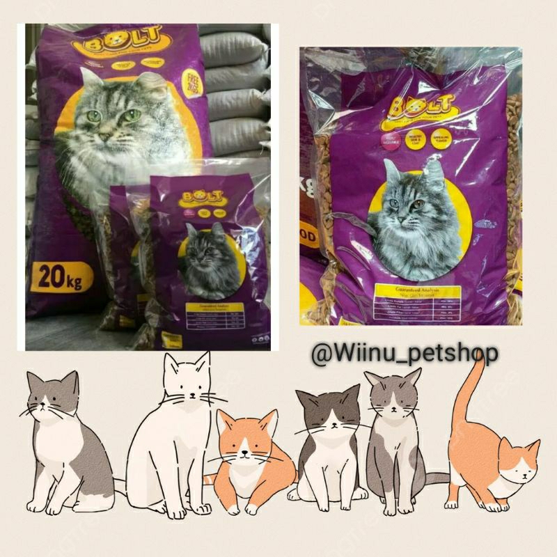 Bolt makanan kucing 1kg