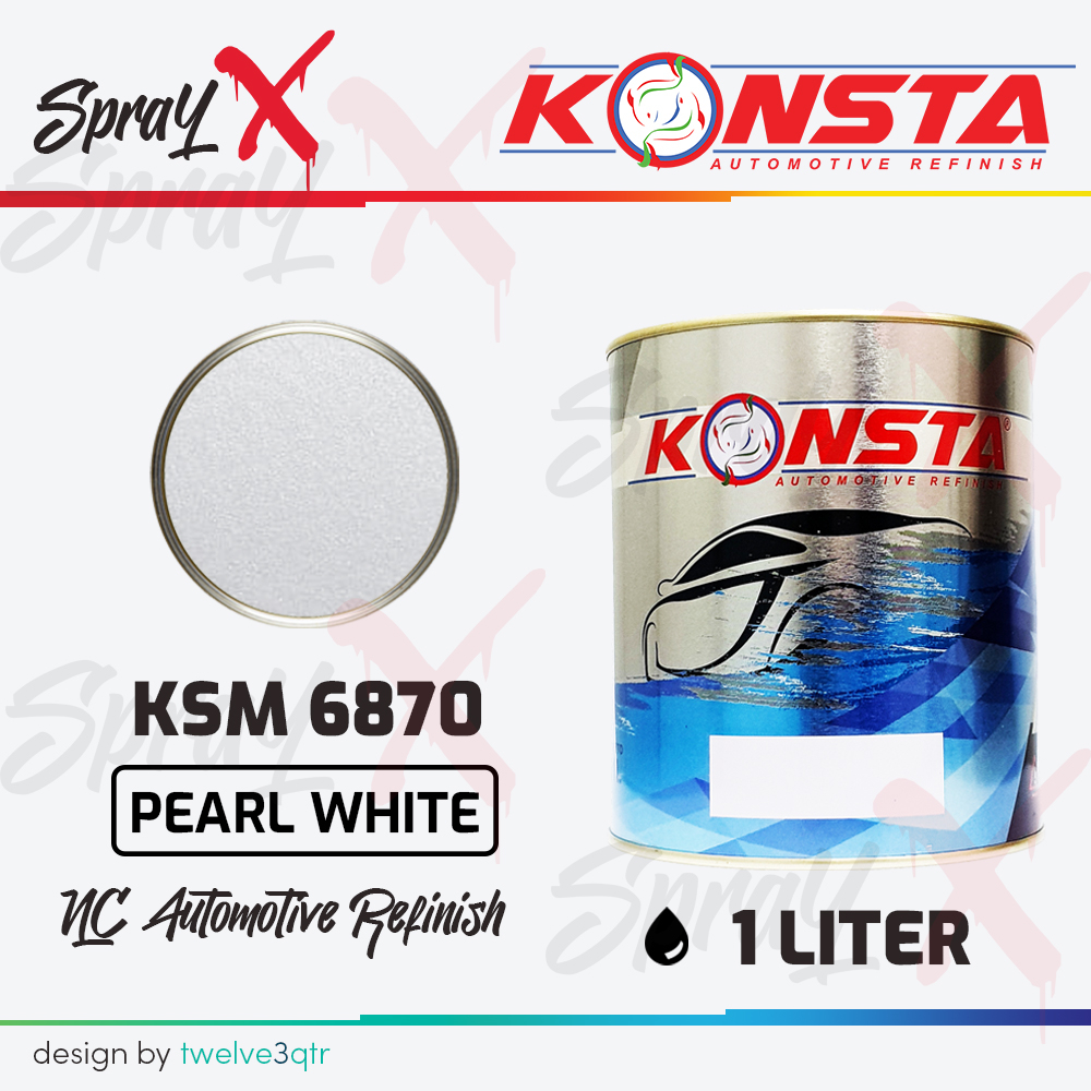 KONSTA NC METALLIC PEARL WHITE 6870 / PUTIH MUTIARA XPANDER #6870 1 LITER - CAT DUCO