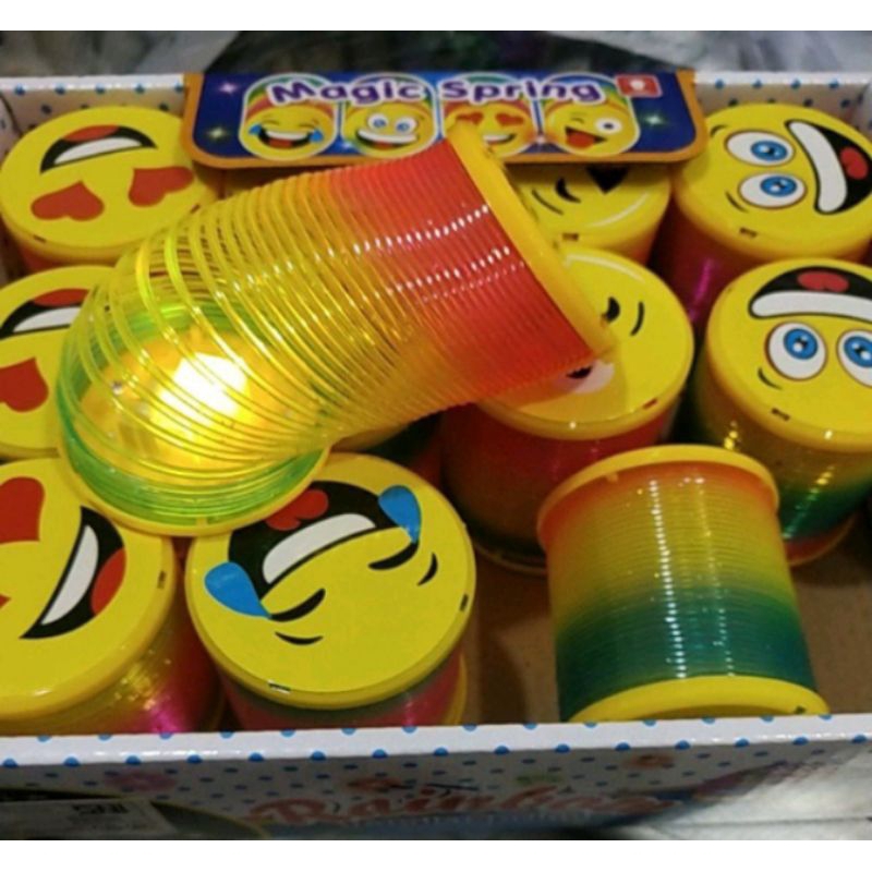 R. Toys Spring LED mainan per peran nyala lampu viral mainan rainbow spring