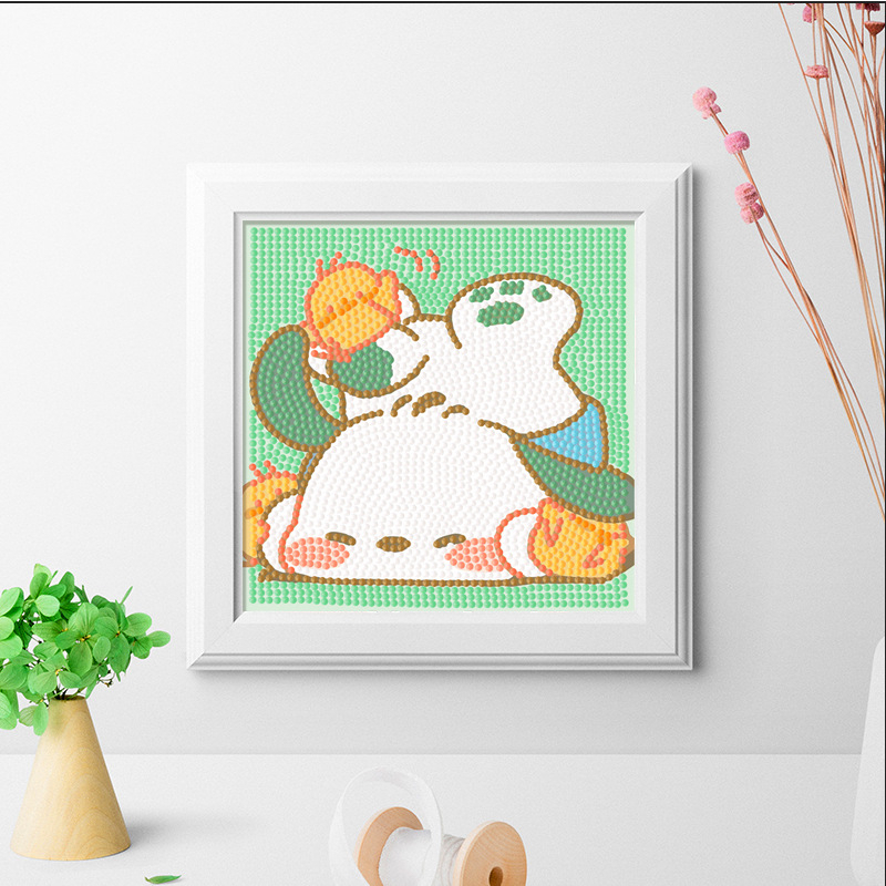 Mainan Painting Diamond Canvas Bingkai Frame / Full Diamond Drill Canvas