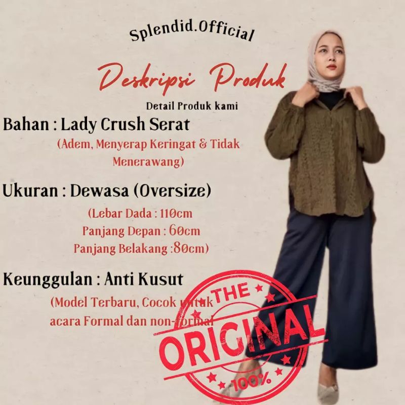 Blouse Bambu Over Size Outer Livia Katun Poly