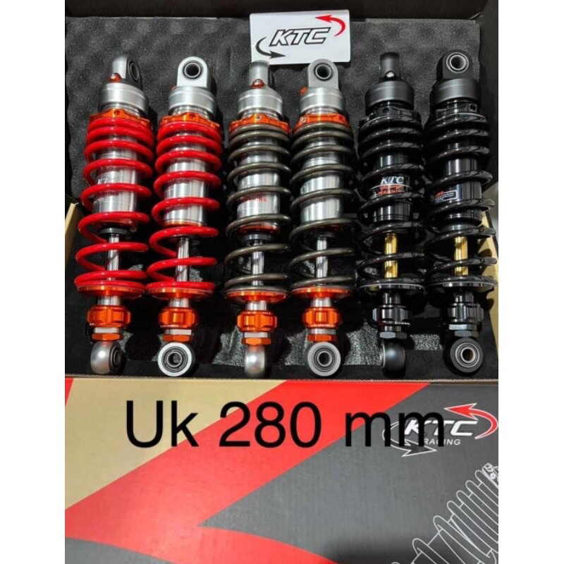 SHOCK BREAKER KTC RACING RAZOR PRO 280MM 320MM 340MM NON TABUNG ORIGINAL DOUBLE SHOCK STEERING DUMPER SHOCKBREAKER MATIC BEBEK RX KING TIGER MEGA PRO SUPRA 125 SUPRA FIT CB100 W175 VERSA JUPITER Z VEGA R CRYPTO GL PRO KIRANA KHARISMA REVO