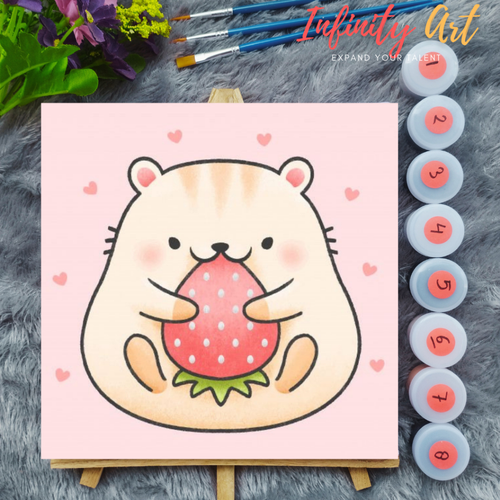 

Paint by Number [ Karakter Animal Hewan Lucu ] Paint By Number Anime 20x20 cm Paint by Number Kit DIY canvas painting Kit mewarnai lukisan with wooden frame numbers kanvas painting kit with frame siap lukis oil painting paint by number customs buku