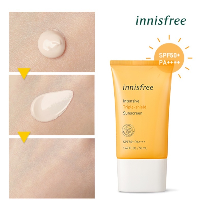 Innisfree Intensive Triple Shield Sunscreen | Tone Up No Sebum Sunscreen SPF50+ PA+++50ml Sunblock Cream