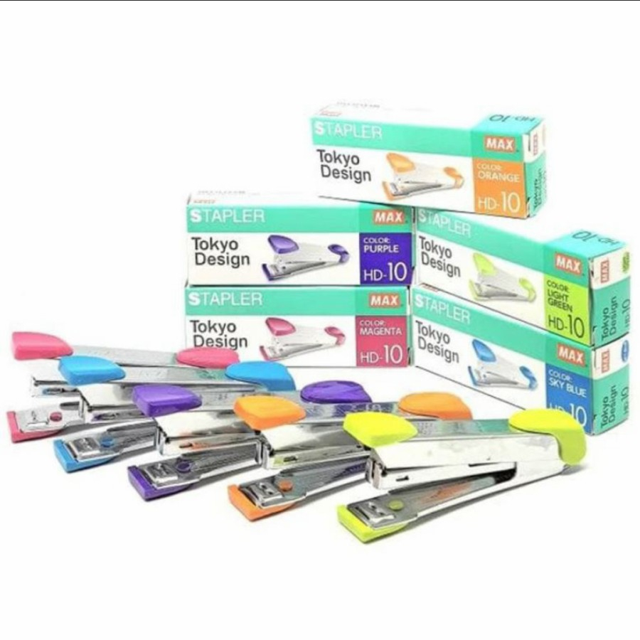 Jual Staples MAX HD-10 TOKYO DESIGN Besi Stapler Stepler Seal Ukuran Hd Alat Tulis Stationery Menulis Perlengkapan Tools Stuff School Office Sekolah Kerja 1box Satuan Bungkus Murah Termurah Sealed Plastik Kertas Kerdus Steples Isian Grosir Prakarya Malang