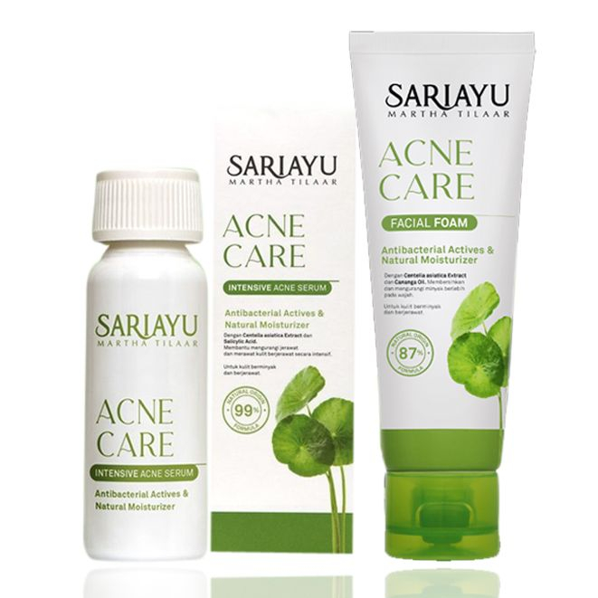 Sariayu Acne Care Intensive Serum 12ml, Sariayu Acne Care Facial Foam 75gr, Sariayu Bright skin Facial Foam 75gr