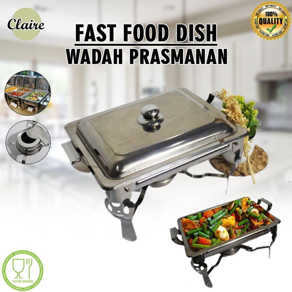 Prasmanan Set Wadah Saji Stainless Steel / Fast Food Dish Prasmanan