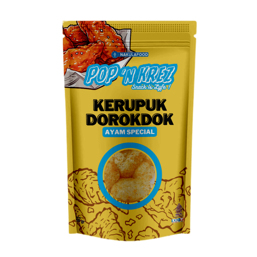 

Nakula Food Snack Pop N Krez Kerupuk Dorokdok Ayam Spesial