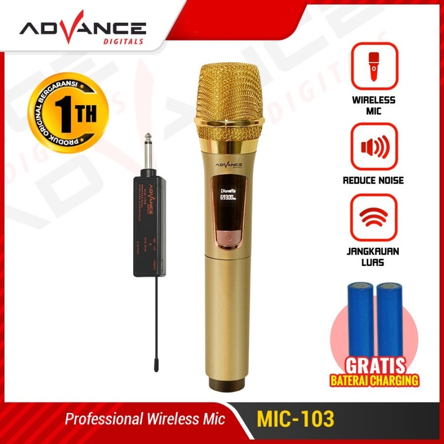 Advance Microphone Profesional MIC 103 Mic Wireless Charger