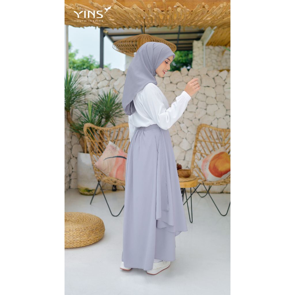 INSPIRE ROK IR 06 BAHAN KHOSIBO BAWAHAN ROK SIMPLE BERLAYER OUTFIT CASUAL OOTD MUSLIMAH