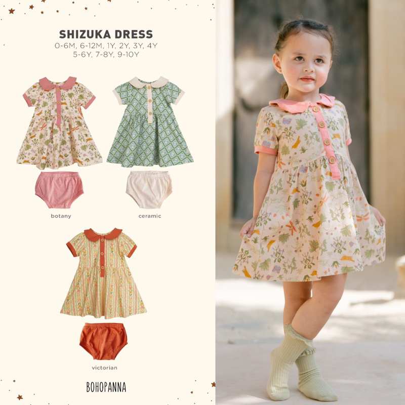 Bohopanna Shizuka Dress - With Bloomer (0-3Y) Without Bloomer (4-6Y)