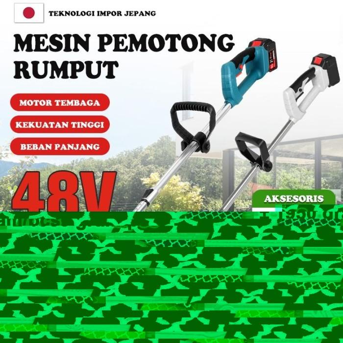 【Penjual Lokal】Mesin potong rumput listrik 48V/36V Mesin rumput baterai baru Mesin pemotong rumput alat pemotong rumput Pemotong rumput alat pemotong rumput Pemotong rumput elektrik Kekuatan tinggi