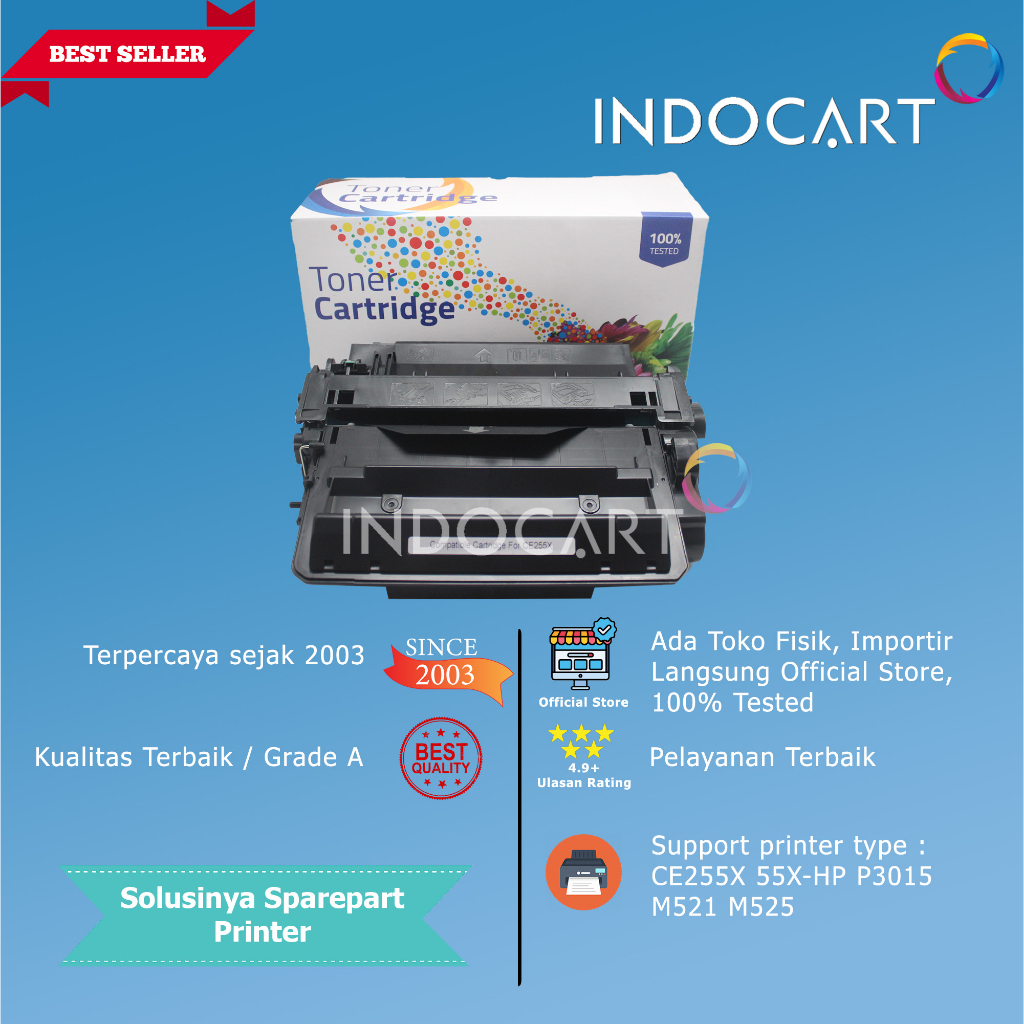 Toner Cartridge Compatible CE255X 55X-Printer LaserJet HP P3015 M525