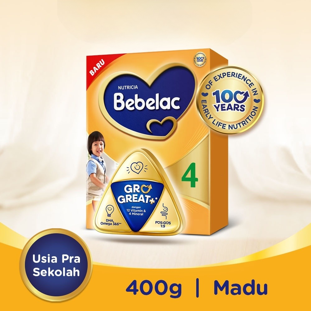 [400 Gram] Bebelac 4 Madu - Susu Pertumbuhan Bubuk 400 gr