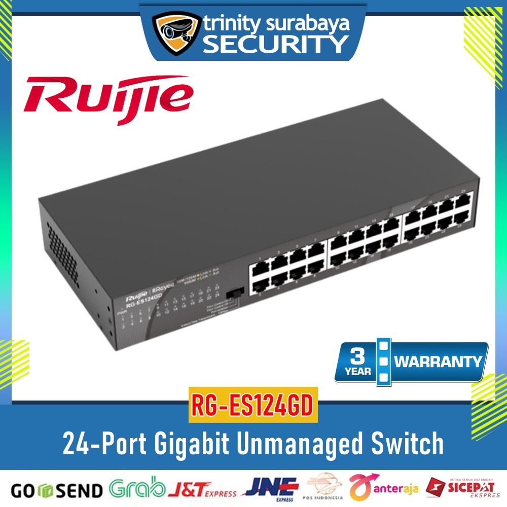 RUIJIE 24-Port Gigabit Unmanaged Switch Trinity