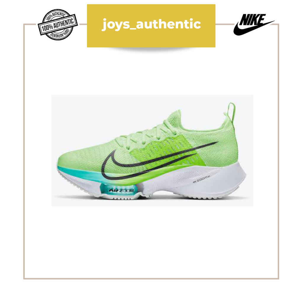 Sepatu Nike Zoom Tempo Next% light hijau green with box shoes authentic original
