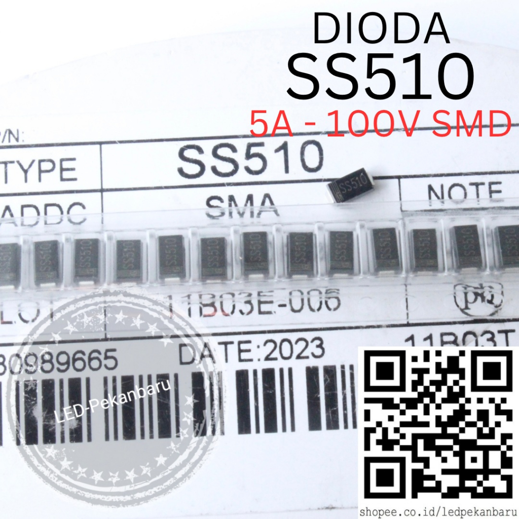 DIODA SS510 SS 510 SMD SR5100 5A 100V SCHOTTKY BARRIER RECTIFIERS